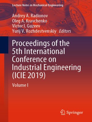 cover image of Proceedings of the 5th International Conference on Industrial Engineering (ICIE 2019)